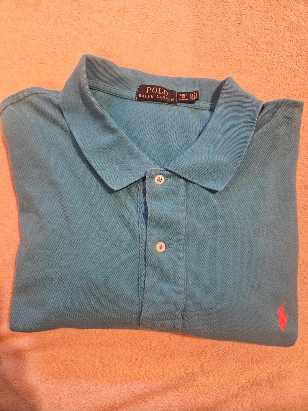 Polo by Ralph Lauren Men's Teal Blue Polo Shirt